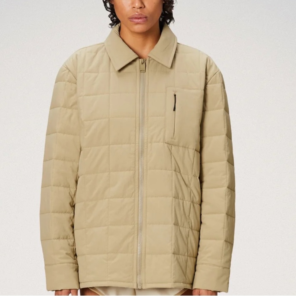 Rains Liner Shirt Jacket Sand Small NWT $225 retail